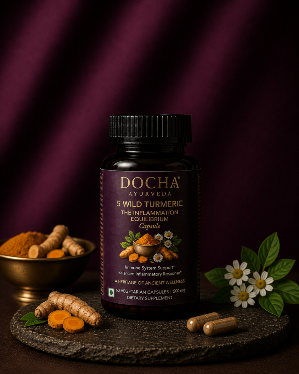 Five Wild Turmeric Capsule bottle